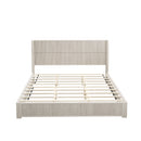 Platform Bed Frame With Headboard, Floor Standing Design by HouseOfZazla