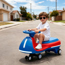 12V Electric Wiggle Ride On Car with Dual Motors & LED Lights
