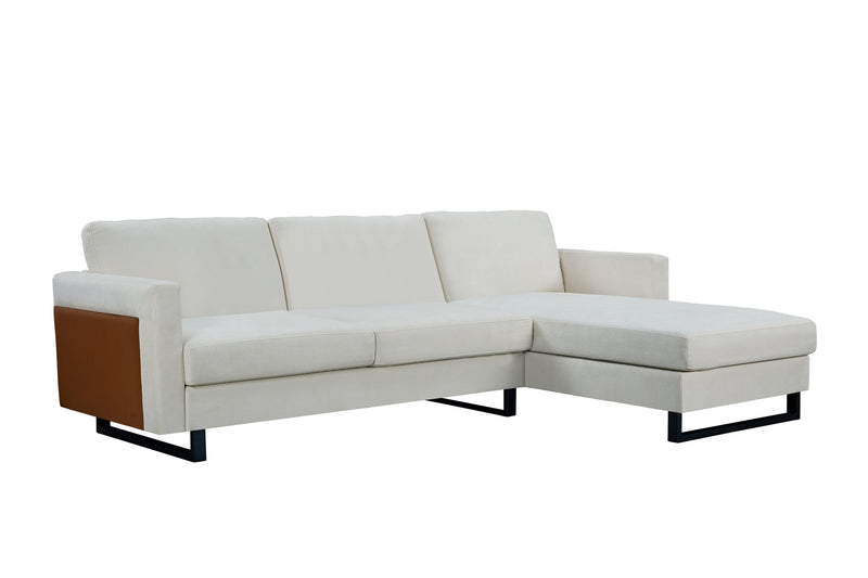 Walker Edison | Linen Sectional Sofa with Chaise