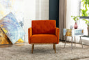 Accent Chair, leisure single sofa with Rose Golden feet