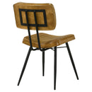 Tufted Side Chairs Upholstery And Tapered Legs (Set of 2) - Camel by HouseOfZazla