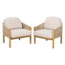 Grotta Outdoor Wood Club Chair Set of 2 by HouseOfZazla