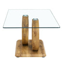 Contemporary Style Glass Top Coffee Table by HouseOfZazla
