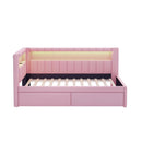 Upholstered Platform Bed With USB Ports And LED Belt by HouseOfZazla