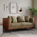Retro Modern Loveseat With Button Tufted Upholstery by HouseOfZazla