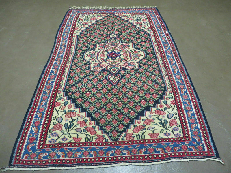 4' X 6' Vintage Handmade Turkish Flat weave Rug Tribal