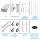 7 Tier Standing Shelf Units, 2800 LBS NSF Height Adjustable Metal Garage Storage Shelves with Wheels, Heavy Duty Storage Rack Metal Shelves - Black - 7T-2800LBS-WHITE