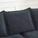 " 88.5 Modern Sailboat Sofa Dutch Velvet 3-Seater Sofa with Two Pillows for Small Spaces in Living Rooms, Apartments