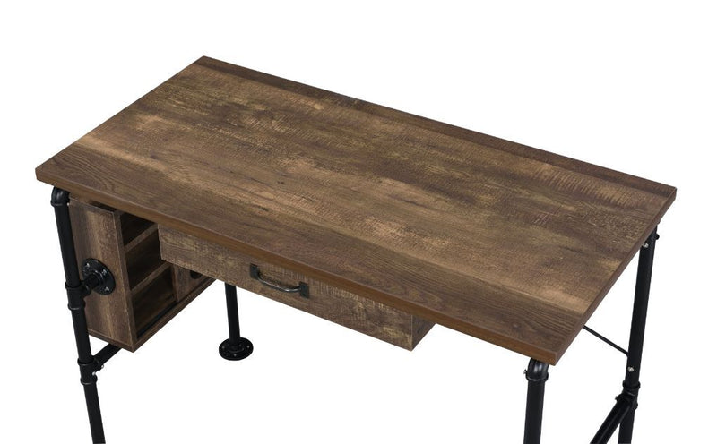 Endang - Writing Desk - Weathered Oak & Black, photo 4 of 7