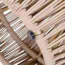 Acacia Wood Side Table with Beige Rope Base by HouseOfZazla