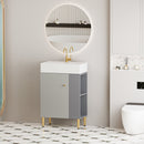 21.6" Open-Shelving Vanity with Ceramic Sink