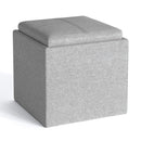 Rockwood - Upholstered Cube Storage Ottoman With Tray by Unique Piece Furniture