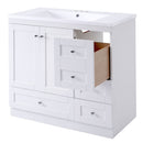 Shaker Free Standing Bathroom Vanity Cabinet With Sink, Soft Close Drawers, Soft Close Doors by HouseOfZazla