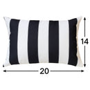 Horizon - Stripe Pillow Outdoor & Indoor - Black by Unique Piece Furniture