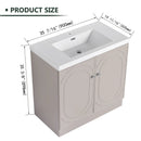 Contemporary Freestanding Bathroom Vanity With Resin Sink & Soft-Close Cabinet Doors by Unique Piece Furniture