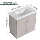 Contemporary Freestanding Bathroom Vanity With Resin Sink & Soft-Close Cabinet Doors by Unique Piece Furniture