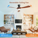 52-Inch Ceiling Fan with Lights and Reversible DC Motor by HouseOfZazla
