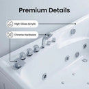 67 in. x 34 in. Acrylic Whirlpool Bathtub with Center Drain by HouseOfZazla