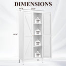 Adjustable 2 Door Kitchen Pantry Cabinet With Striped Design by HouseOfZazla