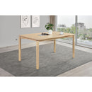 Svenstra - Rectangular Dining Table Set With Armless Side Chairs, Wood, Natural Walnut, 59 X 35.5 X 30 Inches by HouseOfZazla