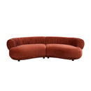 Modern Curved Sofa with Elegant Crescent Silhouette Design