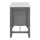 5-piece Counter Height Dining Table Set with Built-in Storage Shelves,Grey(OLD SKU W504S00143)