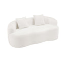 Curved Loveseat Sofa With Round Armrest by HouseOfZazla