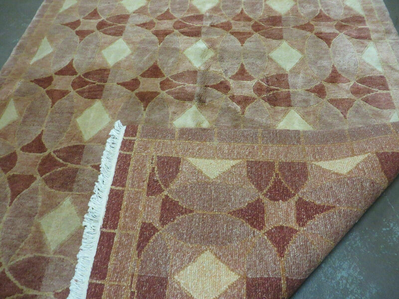 5' X 7' Modern Tibetan Nepal Art Deco Chinese Hand Knotted Wool Rug Decorative Contemporary Home Décor