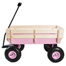 Outdoor All Terrain Garden Wagon with Wooden Railings and Pneumatic Tires by HouseOfZazla