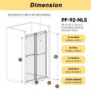 Frameless Double Sliding Shower Door by HouseOfZazla