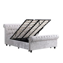 Hartfried - Queen Size Upholstered Storage Bed - Beige by Unique Piece Furniture