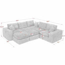 Sectional Sofa With Moveable Ottoman