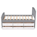 Platform Storage Bed Solid Wood Bed With 6 Drawers by HouseOfZazla