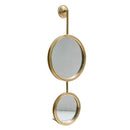 2 Circle Mirrors For Wall Decor, Unique Contemporary Wall Mirror For Living Room Bedroom Entryway - Gold by Unique Piece Furniture