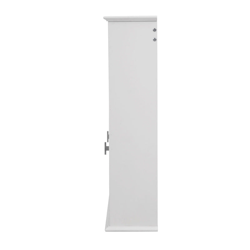 Wall Mount Mirror Cabinet With Adjustable Shelves - White, photo 5 of 14