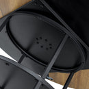 Diameter - Modern Splicing Circular Dining Table Double Layer Storage - Wood / Black by HouseOfZazla