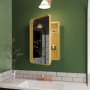 Recessed Metal Framed Medicine Cabinet With Mirror And Adjustable Shelves Wall Mirror With Storage For Bathroom by Unique Piece Furniture