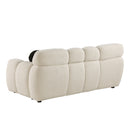 64.96 length, 35.83" deepth, human body structure for USA people, marshmallow sofa,boucle sofa, 2 seater, BEIGE BOUCLE