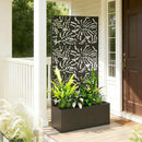 Trellis Planter with Spacious Metal Box and Efficient Drainage