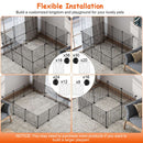 Small Animal Playpen with Door Dog Metal Playpen Small Medium Kitten Puppy Guinea Pig Rabbit Kennel Small Animal Cage Metal Wire Fence For Indoor Outd