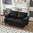 59.5" Modern Classic Design Loveseat Leather Couch