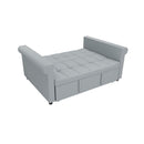 Compact Loveseat With Trundle Sleeper And Storage Pocket - Gray by Unique Piece Furniture