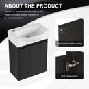 Modern Bathroom Vanity With Ceramic Basin, Wall Mounted Floating Sink Combo, Storage Cabinet by HouseOfZazla