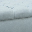 Hayes - Contemporary Armed Storage Bench With Rolled Arms And Button Tufting