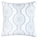 Holiday Throw Pillow With Snowflake Embroidery