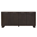 Edwyn - Server With Marble Top - Natural Marble Top & Espresso Finish by Unique Piece Furniture