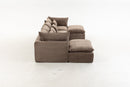 129.8" Width Cloud Couch Oversized Modular Sectional Sofa