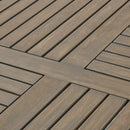 Outdoor Acacia Wood Round Dining Table with Curved Legs by HouseOfZazla
