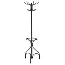 12 Hook Coat Rack With Umbrella Holder - Black