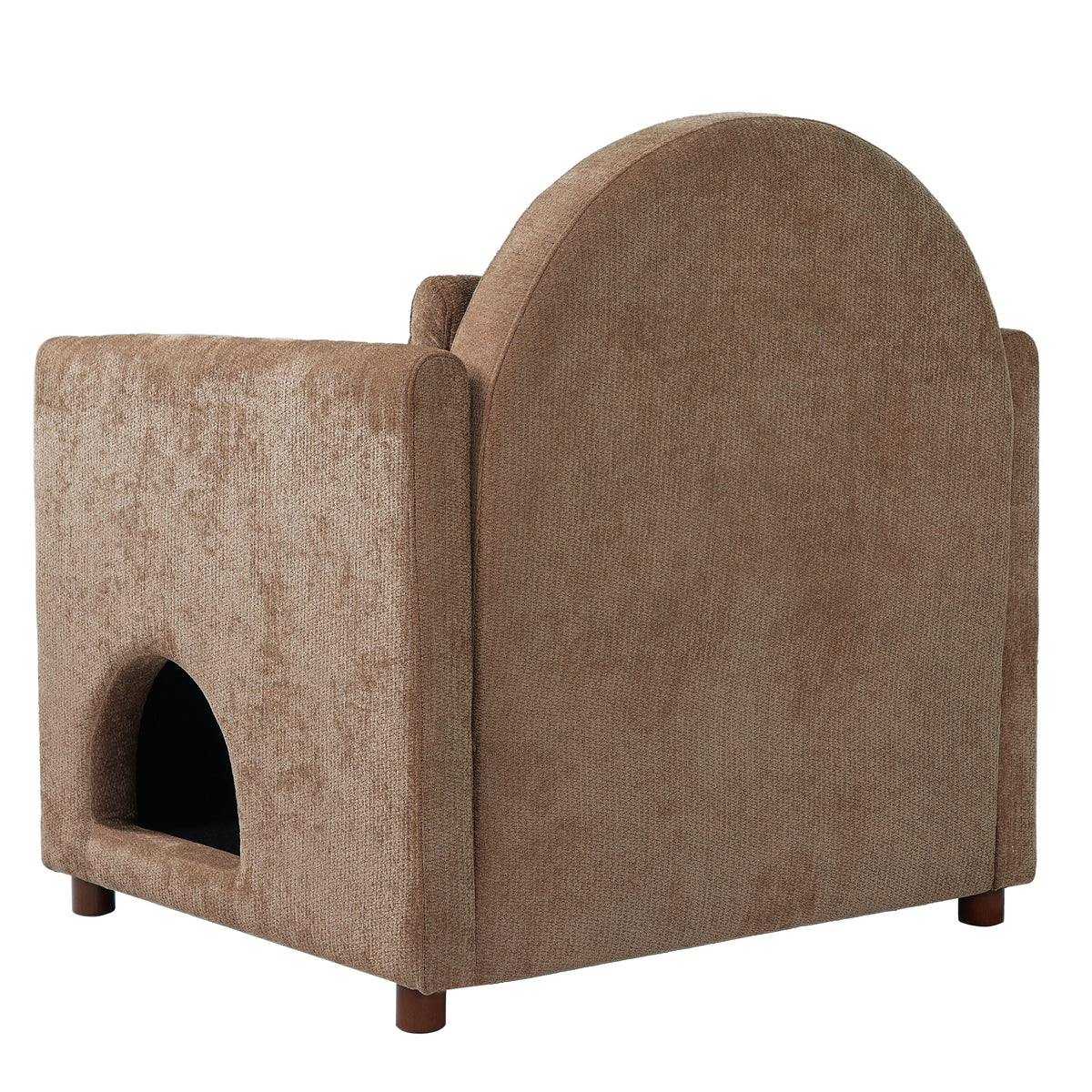 Coffee Pet Friendly Accent Chair with Hidden Pet Nook, photo 8 of 10